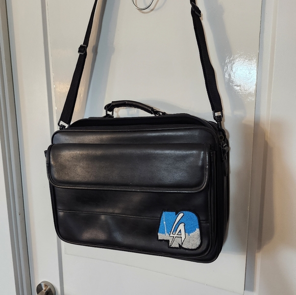 LEATHER LAPTOP BAG BLACK - Picture 4 of 13